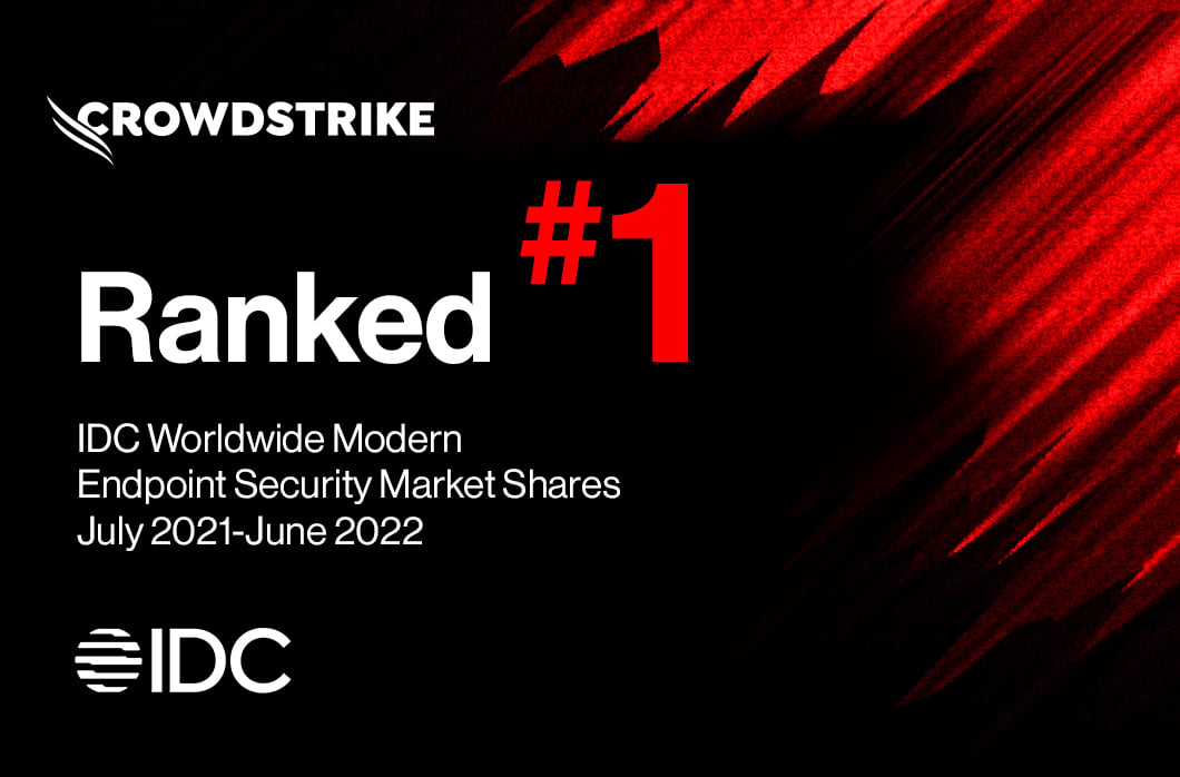 CrowdStrike Ranked #1 in IDC Endpoint Security Market Shares Report